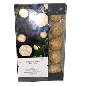 Threshold LED String Light Bulbs Brown Wire Weather Resistant 2 pack